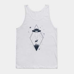 UFO. Double Exposure. Geometric Style Tank Top